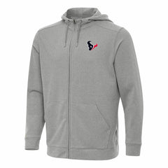 Houston Texans Antigua Effortless Full-Zip Hoodie - Heather Gray discount