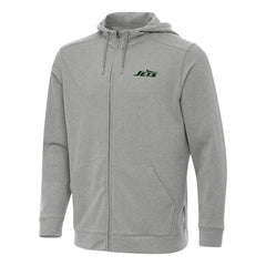 New York Jets Antigua Effortless Full-Zip Hoodie - Heather Gray sale
