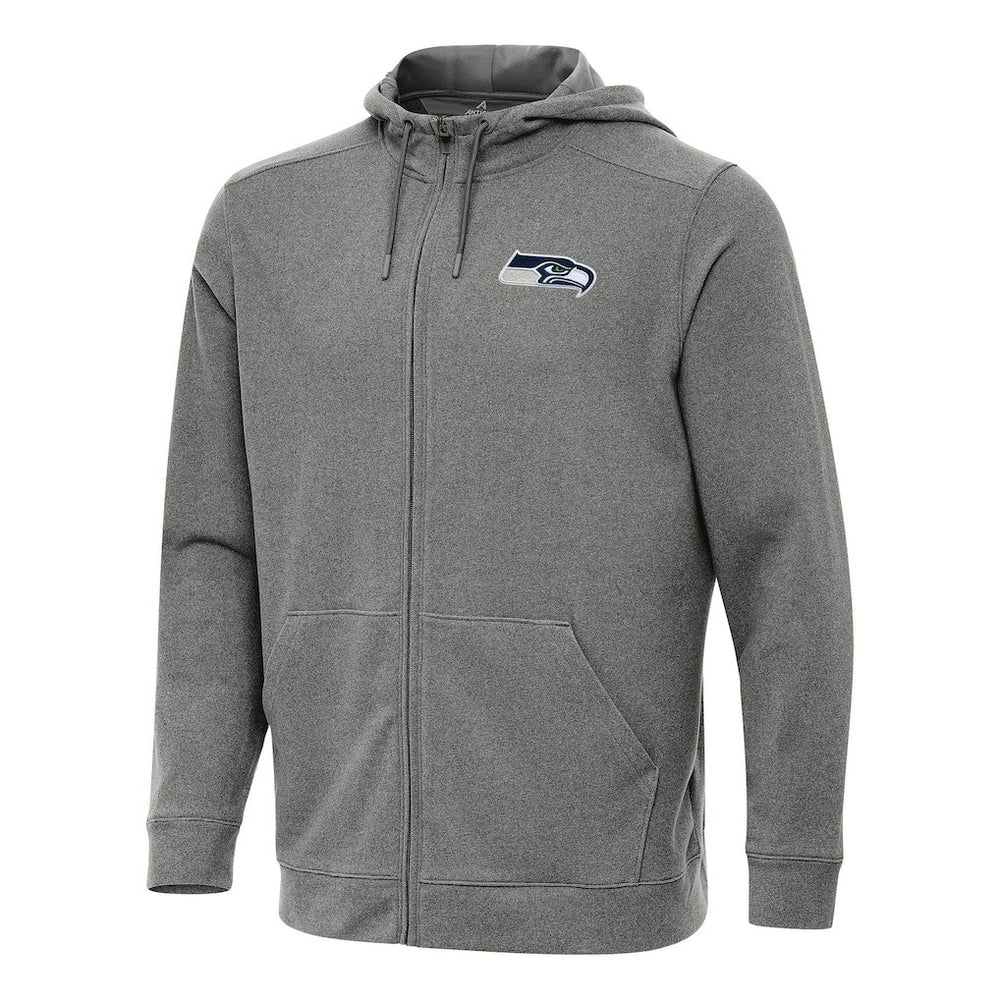 Seattle Seahawks Antigua Effortless Full-Zip Hoodie - Heather Black discount