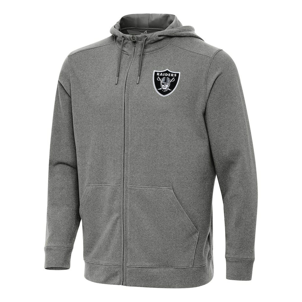 Las Vegas Raiders Antigua Effortless Full-Zip Hoodie - Heather Black online