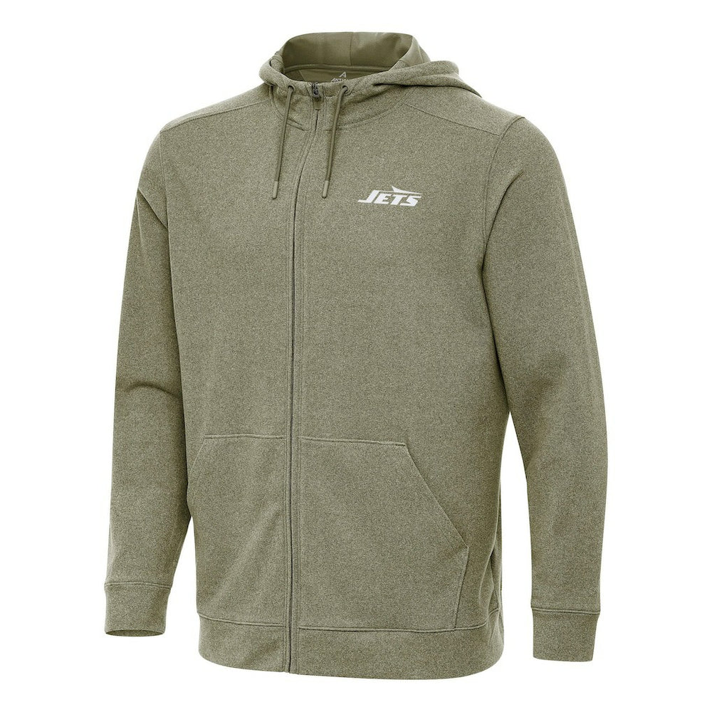 New York Jets Antigua Effortless Full-Zip Hoodie - Olive discount