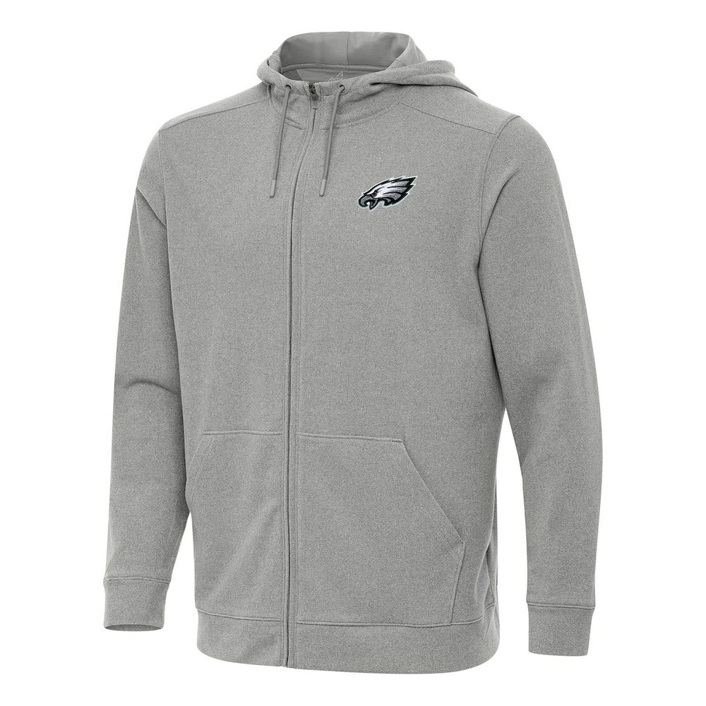 Philadelphia Eagles Antigua Effortless Full-Zip Hoodie - Heather Gray discount