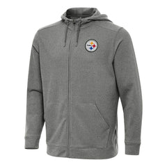 Pittsburgh Steelers Antigua Effortless Full-Zip Hoodie - Heather Black sale