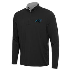 Carolina Panthers Antigua Content Quarter-Zip Pullover Top - Black/Gray for sale