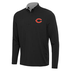Chicago Bears Antigua Content Quarter-Zip Pullover Top - Black/Gray outlet
