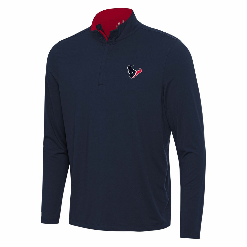 Houston Texans Antigua Content Quarter-Zip Pullover Top - Navy/Red outlet