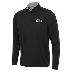 Seattle Seahawks Antigua Content Quarter-Zip Pullover Top - Black/Gray online