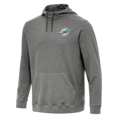 Miami Dolphins Antigua Cloud Pullover Hoodie - Heather Black sale