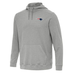 New England Patriots Antigua Cloud Pullover Hoodie - Heather Gray discount