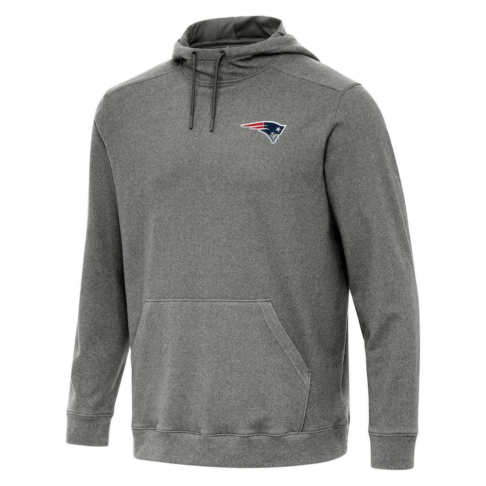 New England Patriots Antigua Cloud Pullover Hoodie - Heather Black cheap