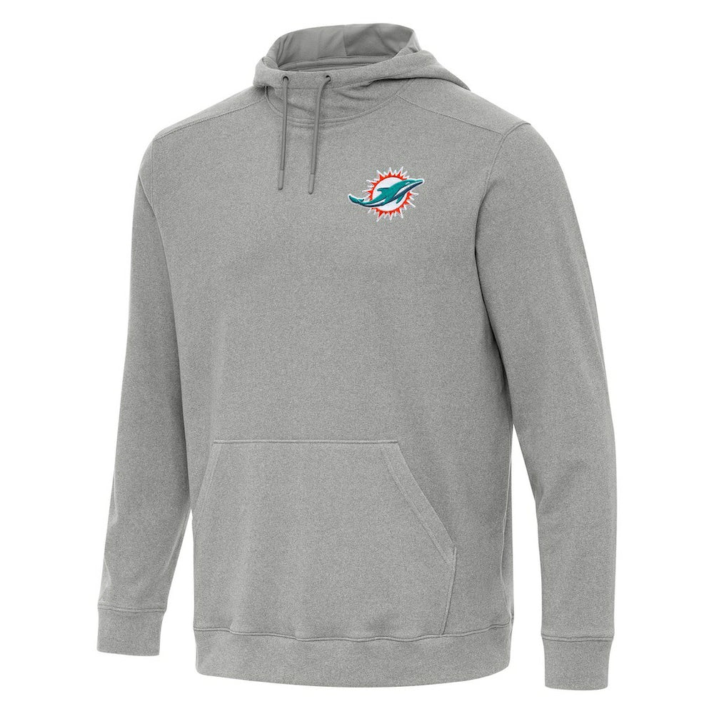 Miami Dolphins Antigua Cloud Pullover Hoodie - Heather Gray sale