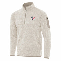 Houston Texans Antigua Fortune Quarter-Zip Pullover Jacket - Oatmeal outlet