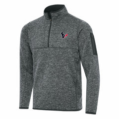 Houston Texans Antigua Fortune Quarter-Zip Pullover Jacket - Heather Charcoal online