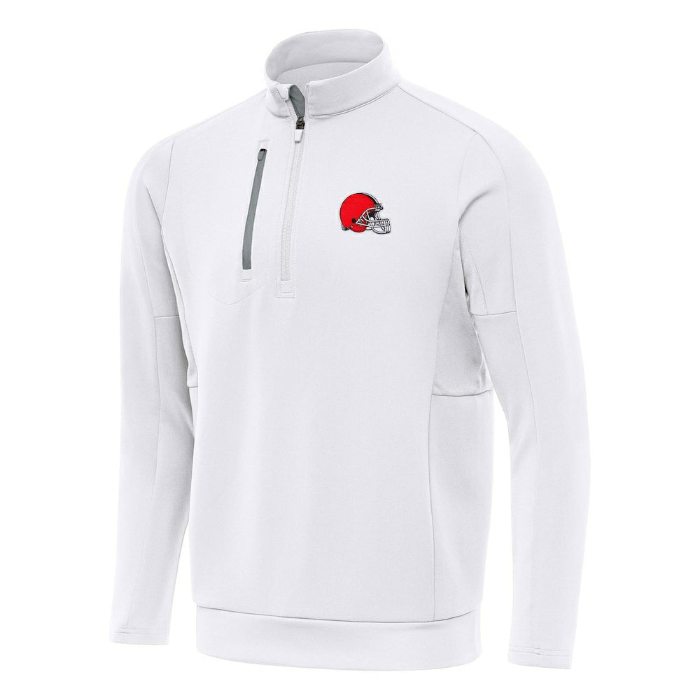 Cleveland Browns Antigua Generation Quarter-Zip Pullover Top - White online