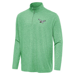 Philadelphia Eagles Antigua Hunk Quarter-Zip Jacket - Heather Kelly Green sale