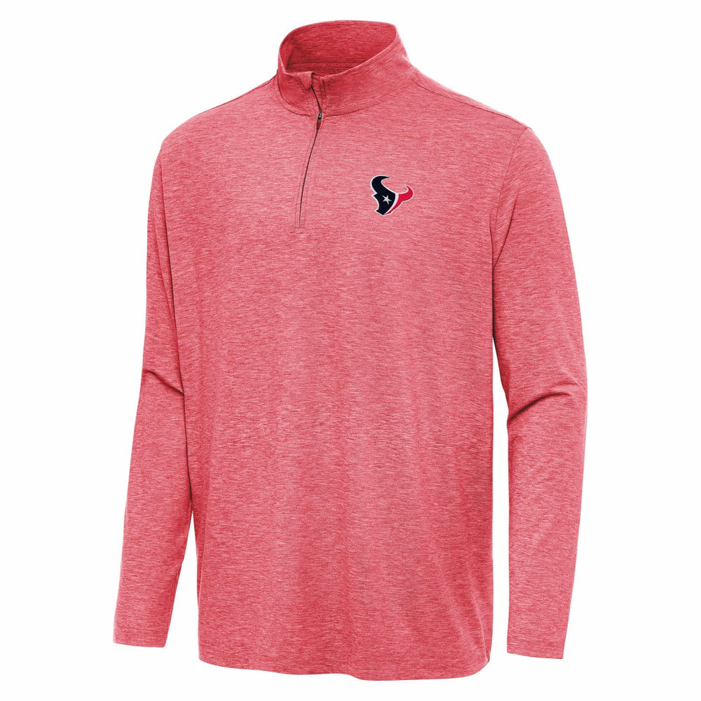 Houston Texans Antigua Hunk Quarter-Zip Jacket - Heather Red on sale