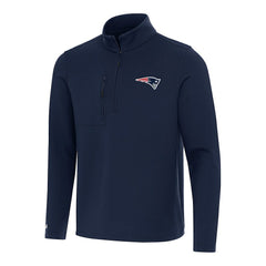 New England Patriots Antigua Insider Quarter-Zip Pullover Top - Navy online