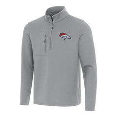 Denver Broncos Antigua Insider Quarter-Zip Pullover Top - Gray outlet