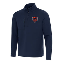 Chicago Bears Antigua Bear Logo Insider Quarter-Zip Pullover Top - Navy online