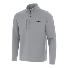New York Jets Antigua Insider Quarter-Zip Pullover Top - Gray discount