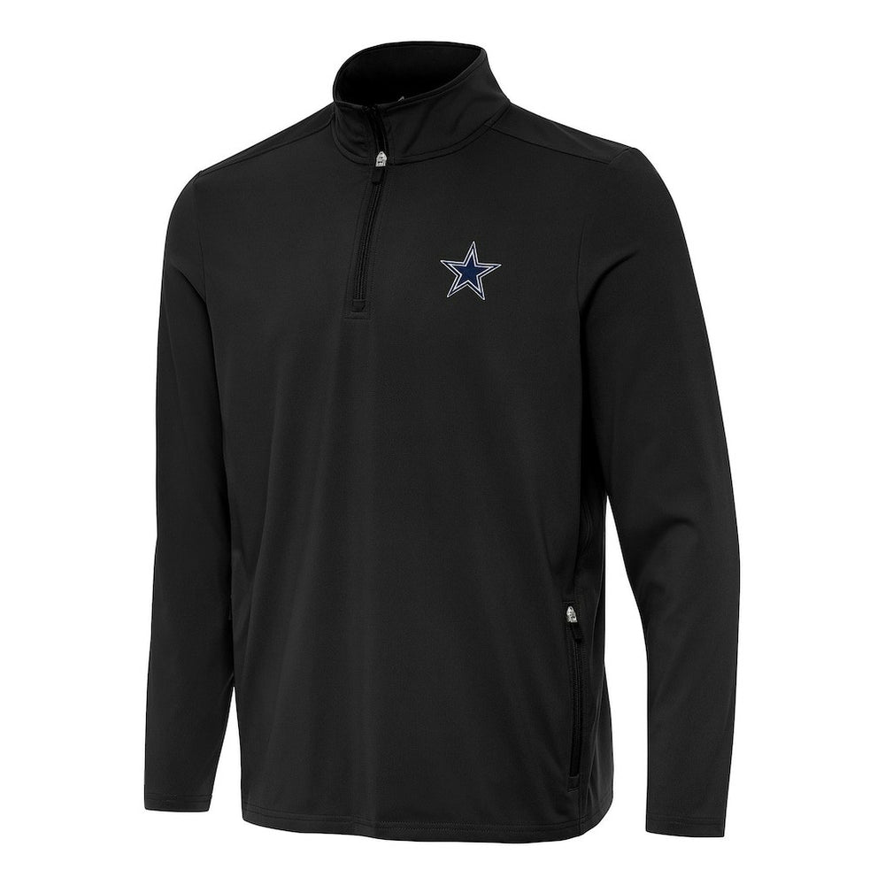 Dallas Cowboys Antigua Perilous Quarter-Zip Pullover Top - Black for sale