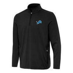 Detroit Lions Antigua Perilous Quarter-Zip Pullover Top - Black outlet