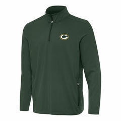 Green Bay Packers Antigua Perilous Quarter-Zip Pullover Top - Green sale