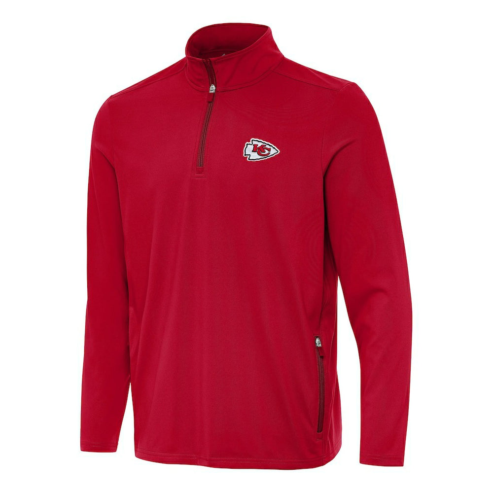 Kansas City Chiefs Antigua Perilous Quarter-Zip Pullover Top - Red sale