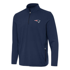New England Patriots Antigua Perilous Quarter-Zip Pullover Top - Navy online