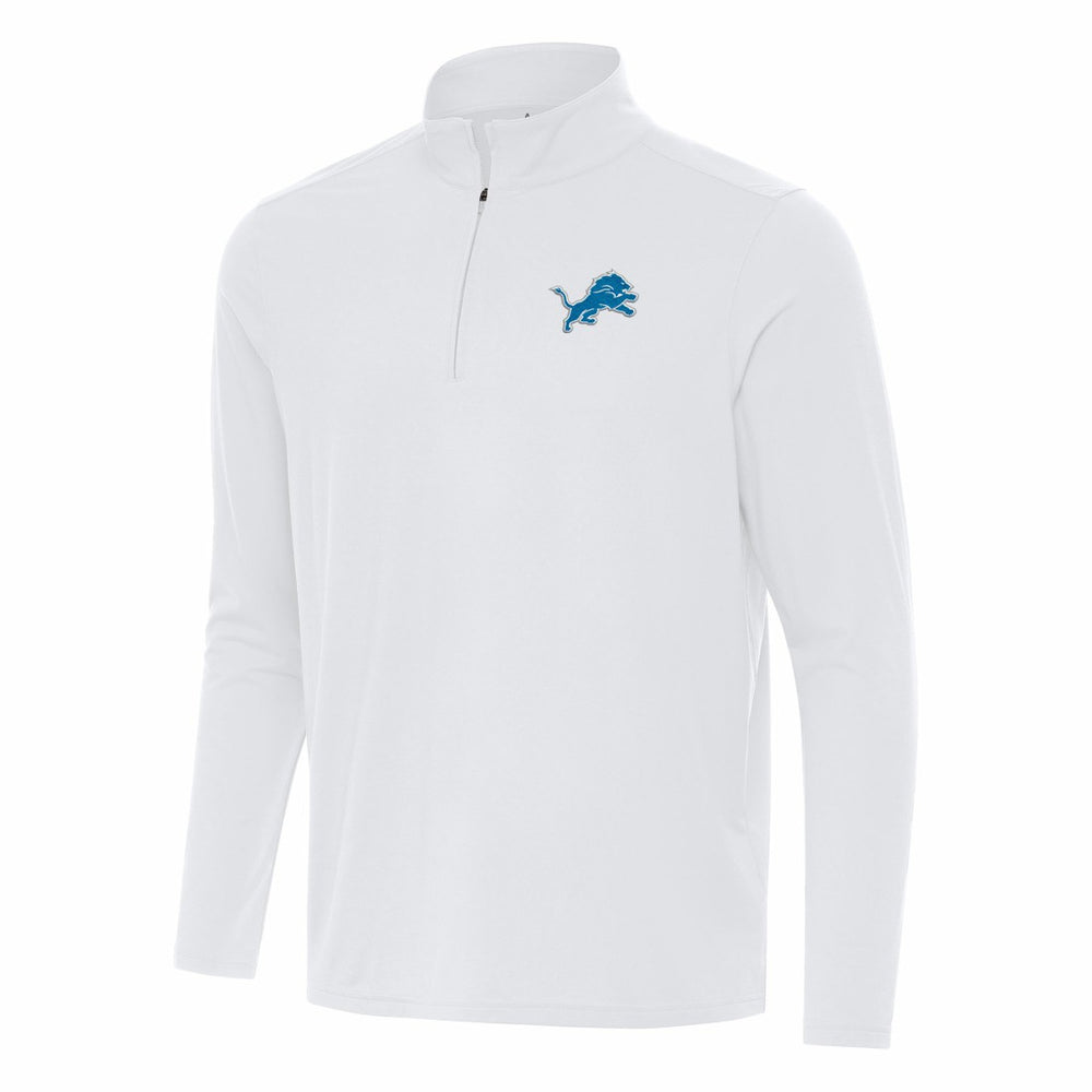 Detroit Lions Antigua Intent Quarter-Zip Pullover Top - White on sale
