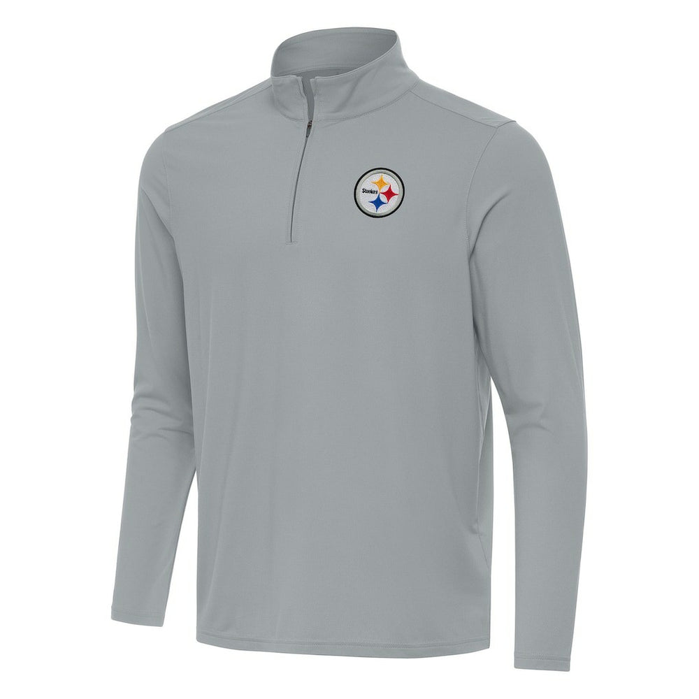 Pittsburgh Steelers Antigua Intent Quarter-Zip Pullover Top - Gray on sale