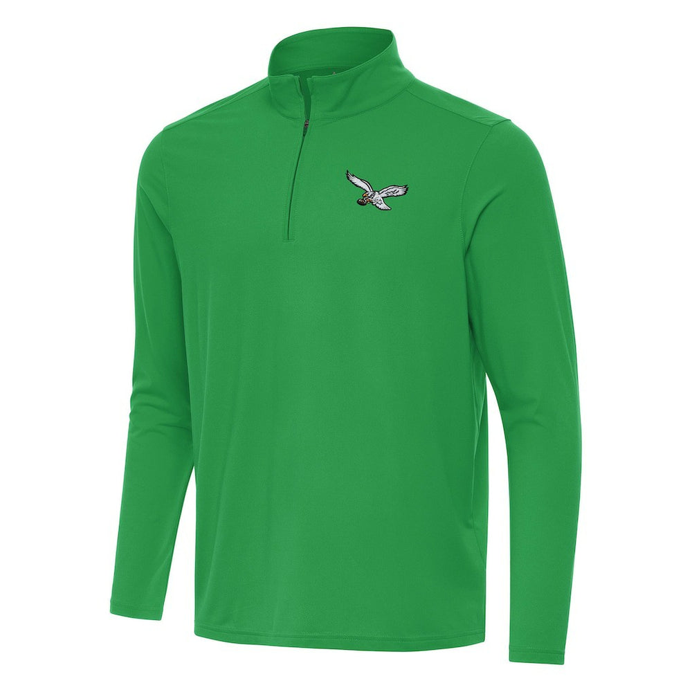 Philadelphia Eagles Antigua Intent Quarter-Zip Pullover Top - Kelly Green online