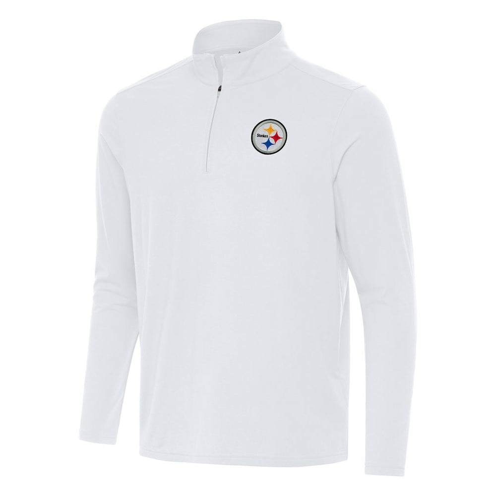 Pittsburgh Steelers Antigua Intent Quarter-Zip Pullover Top - White sale