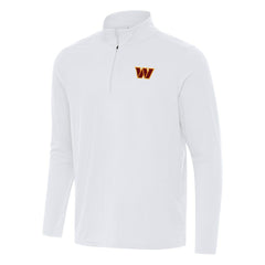 Washington Commanders Antigua Intent Quarter-Zip Pullover Top - White outlet
