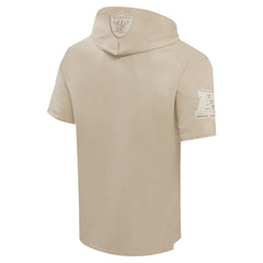 Las Vegas Raiders Pro Standard Neutrals Capsule Short Sleeve Pullover Hoodie - Tan discount