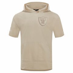 Las Vegas Raiders Pro Standard Neutrals Capsule Short Sleeve Pullover Hoodie - Tan discount