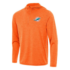 Miami Dolphins Antigua Tidy Quarter-Zip Pullover Hoodie - Heather Orange sale