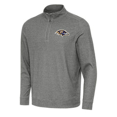 Baltimore Ravens Antigua Subtle Quarter-Zip Top - Heather Black for sale