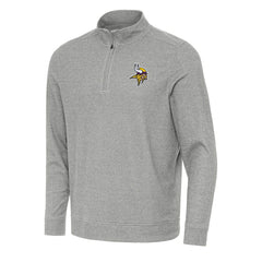 Minnesota Vikings Antigua Subtle Quarter-Zip Top - Heather Gray online