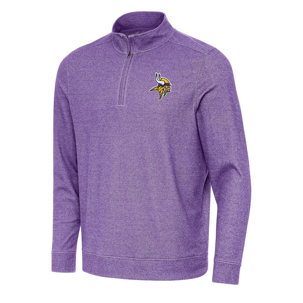 Minnesota Vikings Antigua Subtle Quarter-Zip Top - Heather Purple for sale