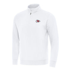 Kansas City Chiefs Antigua Victory Quarter-Zip Pullover Top - White online