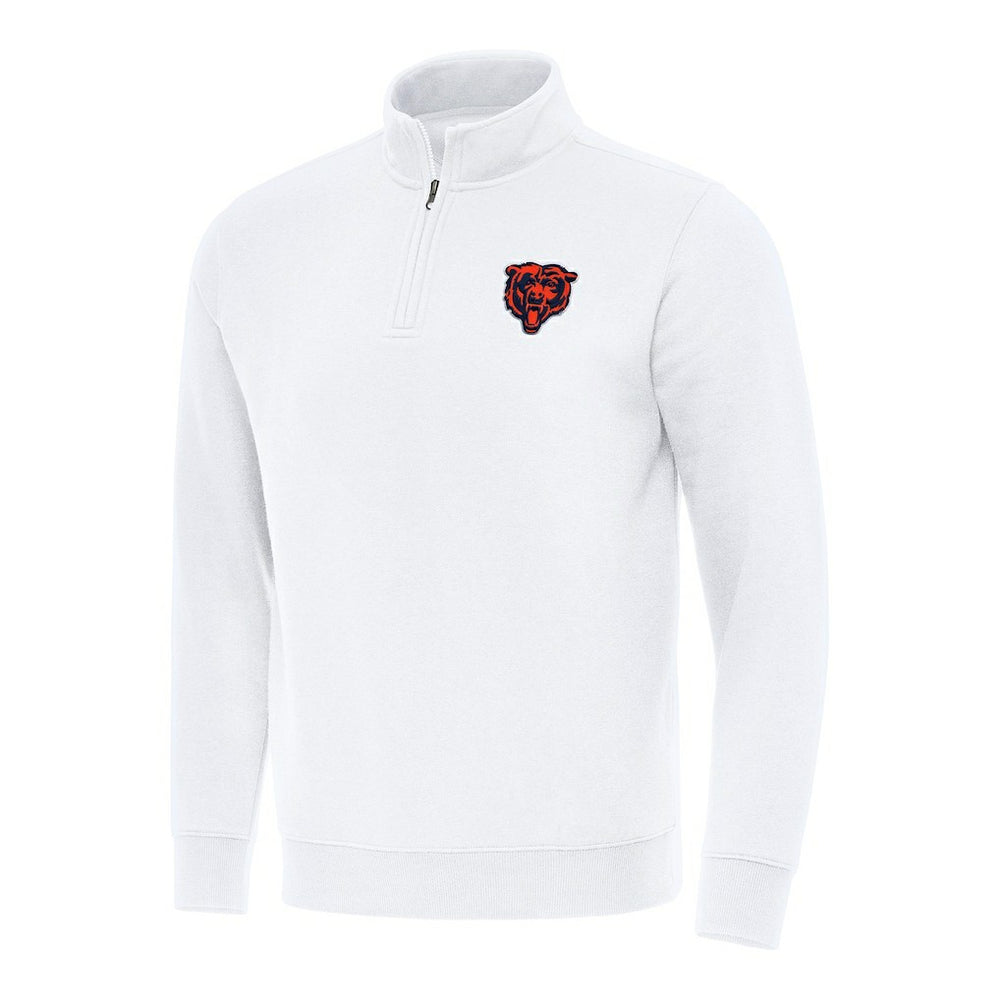 Chicago Bears Antigua Victory Quarter-Zip Pullover Top - White online