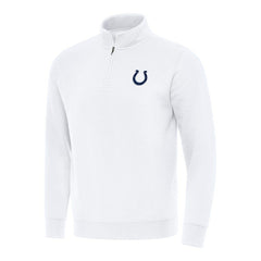 Indianapolis Colts Antigua Victory Quarter-Zip Pullover Top - White on sale