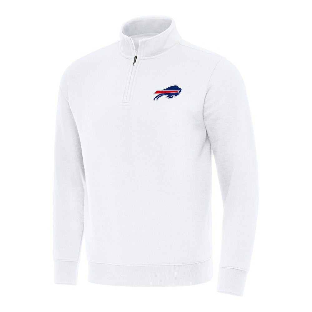 Buffalo Bills Antigua Victory Quarter-Zip Pullover Top - White sale
