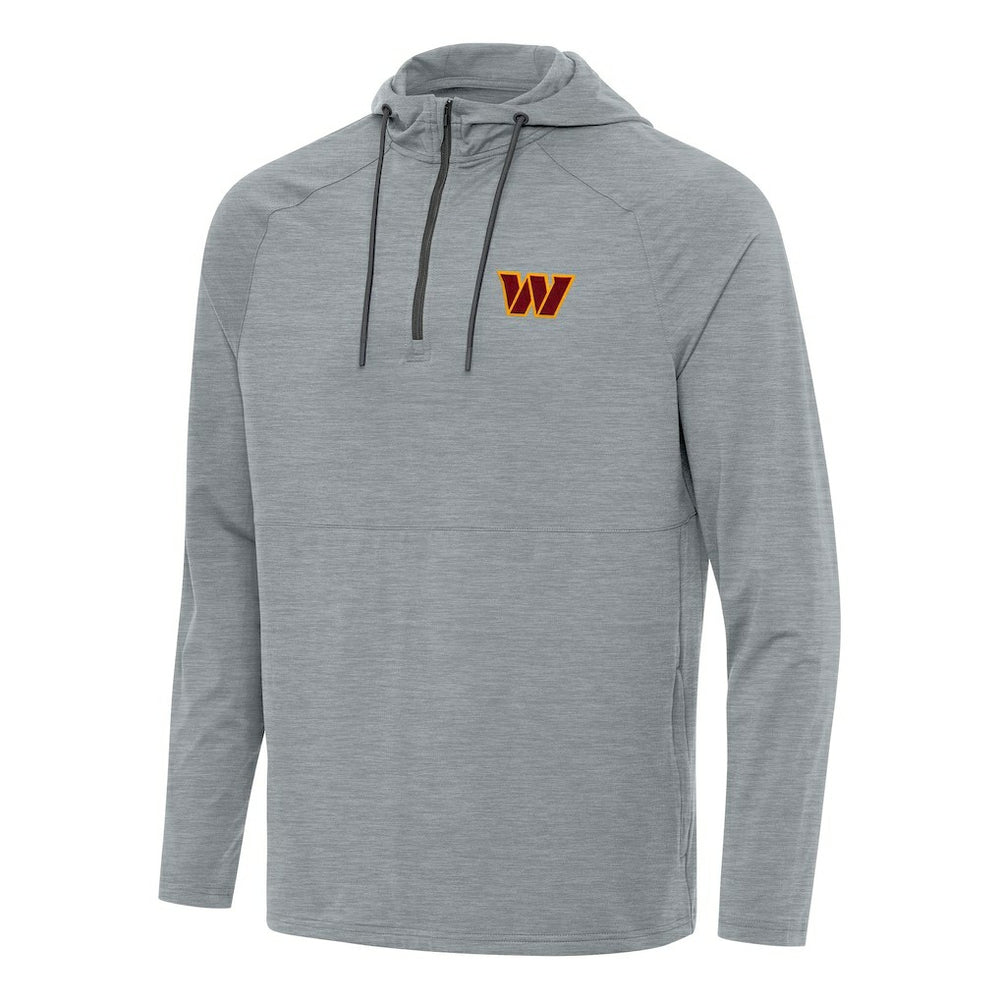 Washington Commanders Antigua Spikes Quarter-Zip Pullover Hoodie - Heather Gray cheap