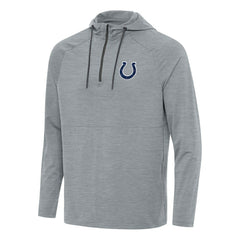 Indianapolis Colts Antigua Spikes Quarter-Zip Pullover Hoodie - Heather Gray cheap