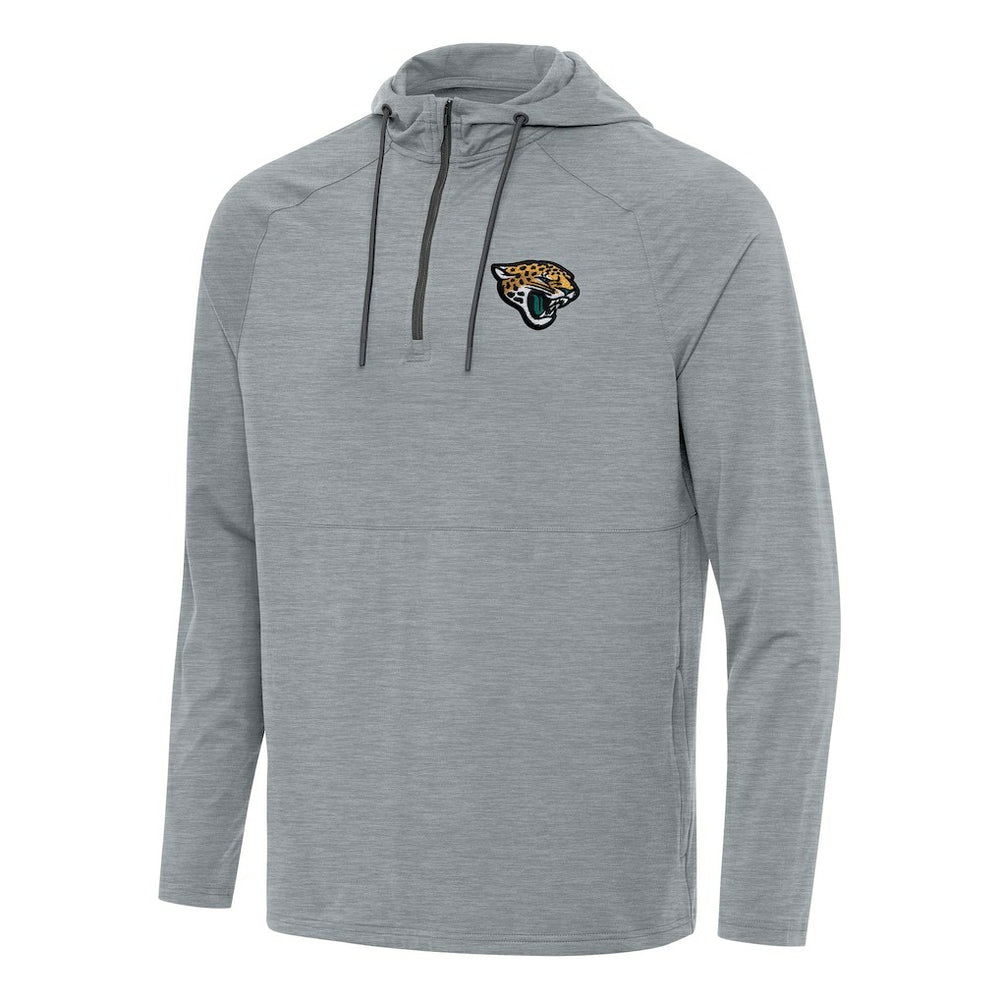 Jacksonville Jaguars Antigua Spikes Quarter-Zip Pullover Hoodie - Heather Gray for sale