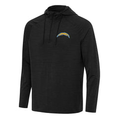 Los Angeles Chargers Antigua Spikes Quarter-Zip Pullover Hoodie - Heather Black for sale