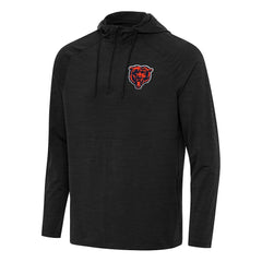 Chicago Bears Antigua Spikes Quarter-Zip Pullover Hoodie - Heather Black online