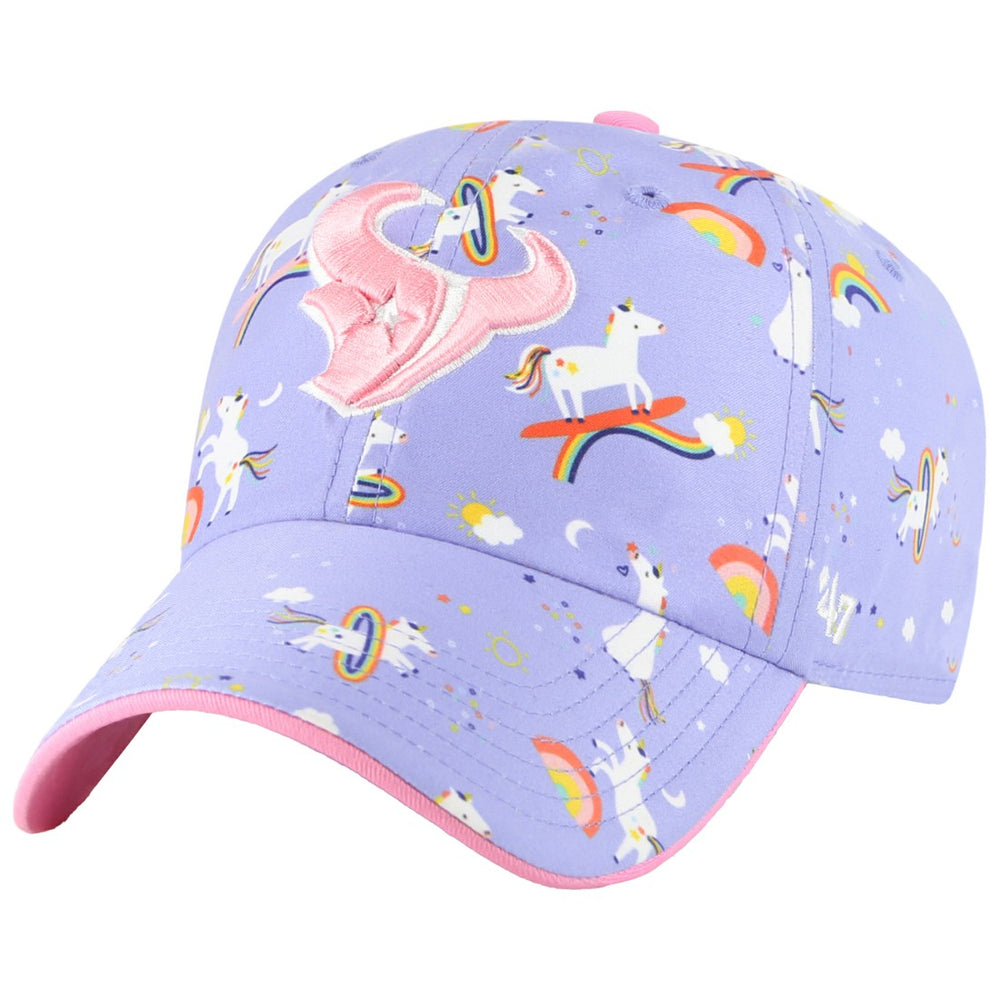 Houston Texans '47 Girls Preschool Unicorn Clean Up Adjustable Hat - Lavender sale